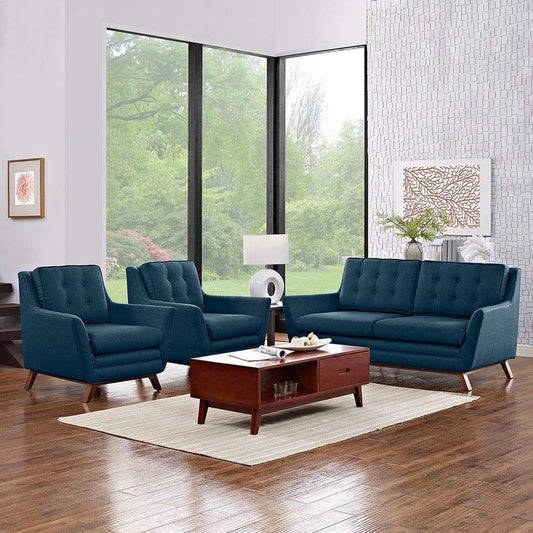 Modway Beguile 3 Piece Upholstered Fabric Living Room Set - EEI-2141 | Sofas | 