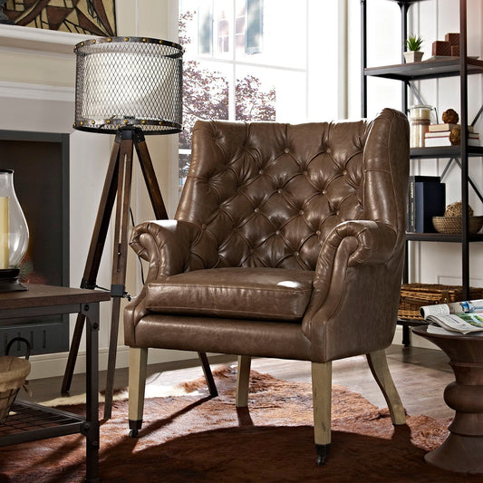 Chart Upholstered Vinyl Lounge Chair By Modway - EEI-2147 | Lounge Chairs