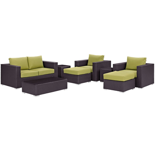 Modway Convene 8 Piece Outdoor Patio Sofa Set | Outdoor Sofas, Loveseats & Sectionals | 