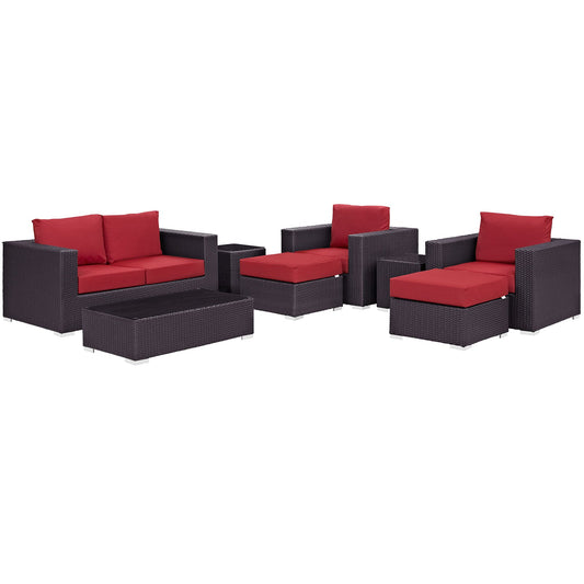 Modway Convene 8 Piece Outdoor Patio Sofa Set | Outdoor Sofas, Loveseats & Sectionals | 