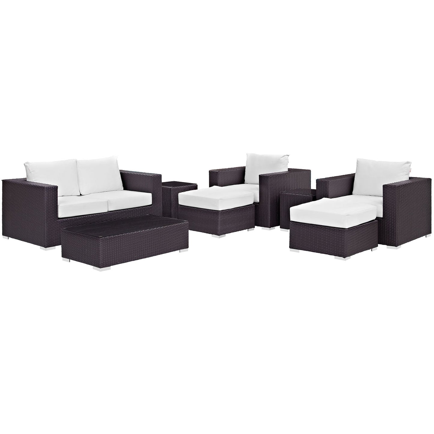 Modway Convene 8 Piece Outdoor Patio Sofa Set | Outdoor Sofas, Loveseats & Sectionals | 