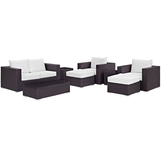 Modway Convene 8 Piece Outdoor Patio Sofa Set | Outdoor Sofas, Loveseats & Sectionals | 