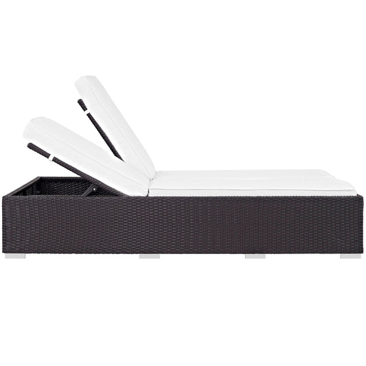 Modway Convene Double Outdoor Patio Chaise | Outdoor Recliners & Lounge Chairs