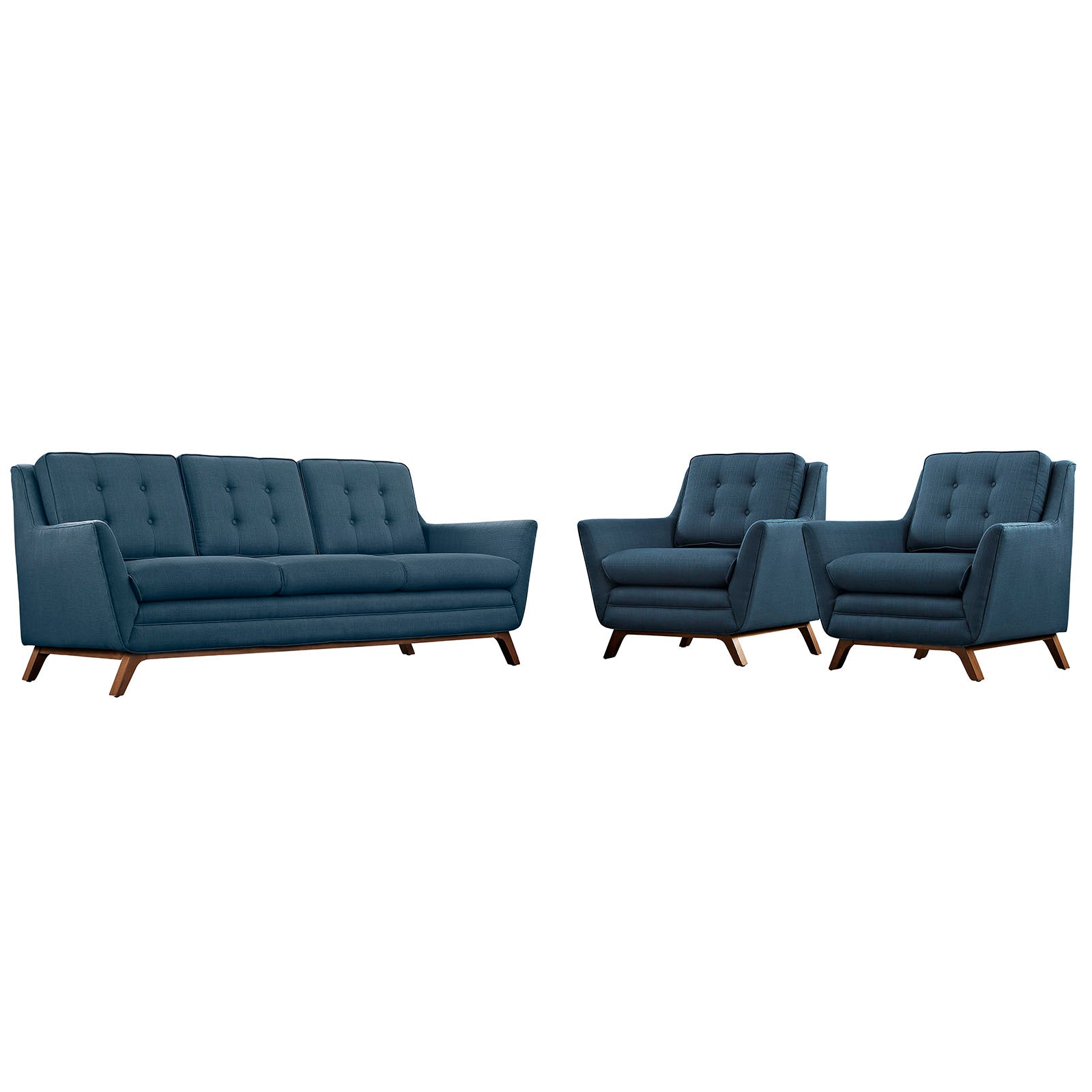 Beguile 3 Piece Upholstered Fabric Living Room Set By Modway - EEI-2184 | Sofas