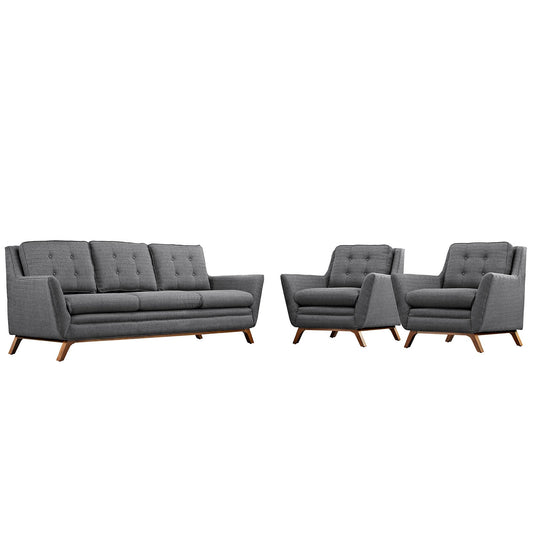 Beguile 3 Piece Upholstered Fabric Living Room Set By Modway - EEI-2184 | Sofas - 2