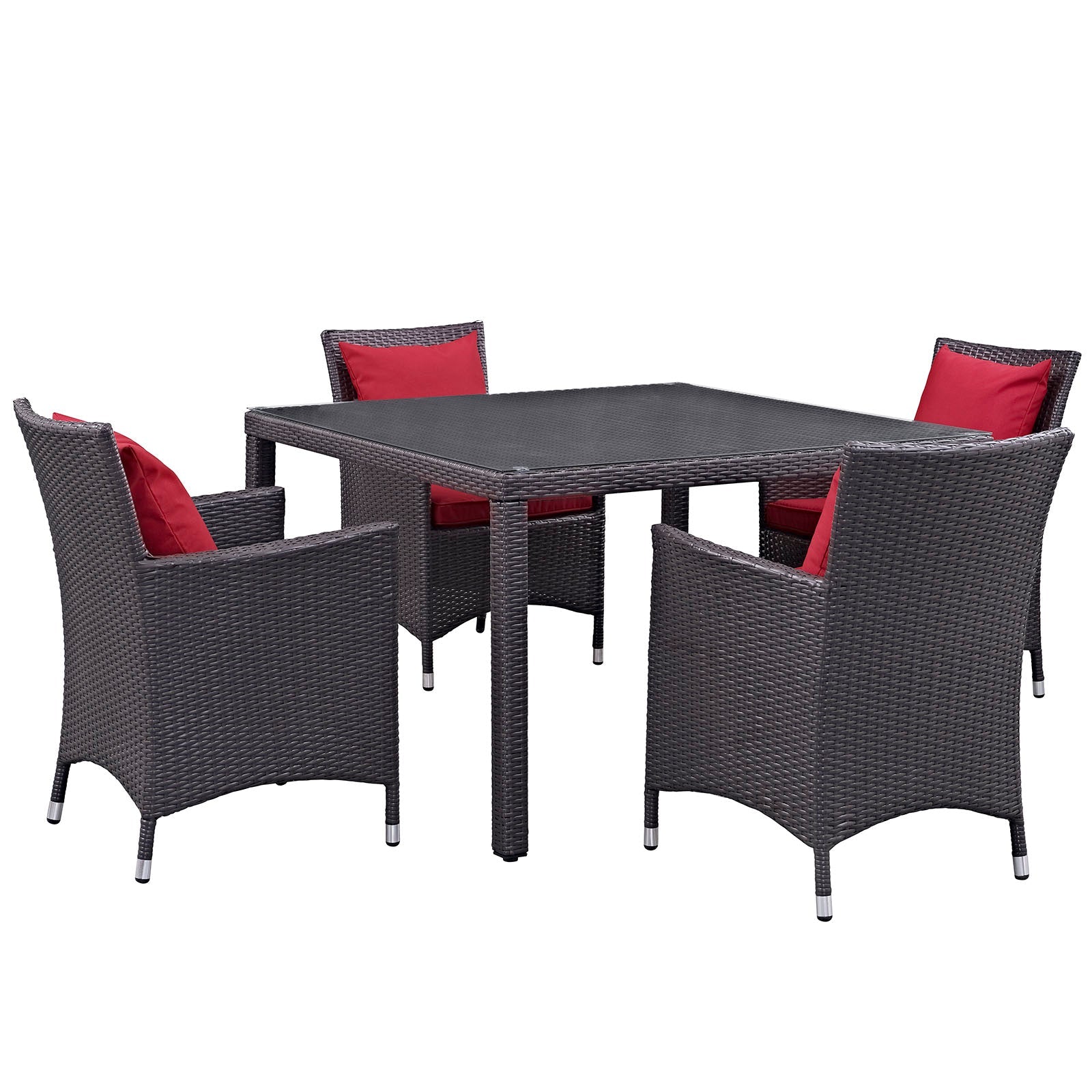 Modway Convene 5 Piece Outdoor Patio Dining Set | Outdoor Dining Set | 