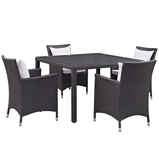 Modway Convene 5 Piece Outdoor Patio Dining Set | Outdoor Dining Set | 