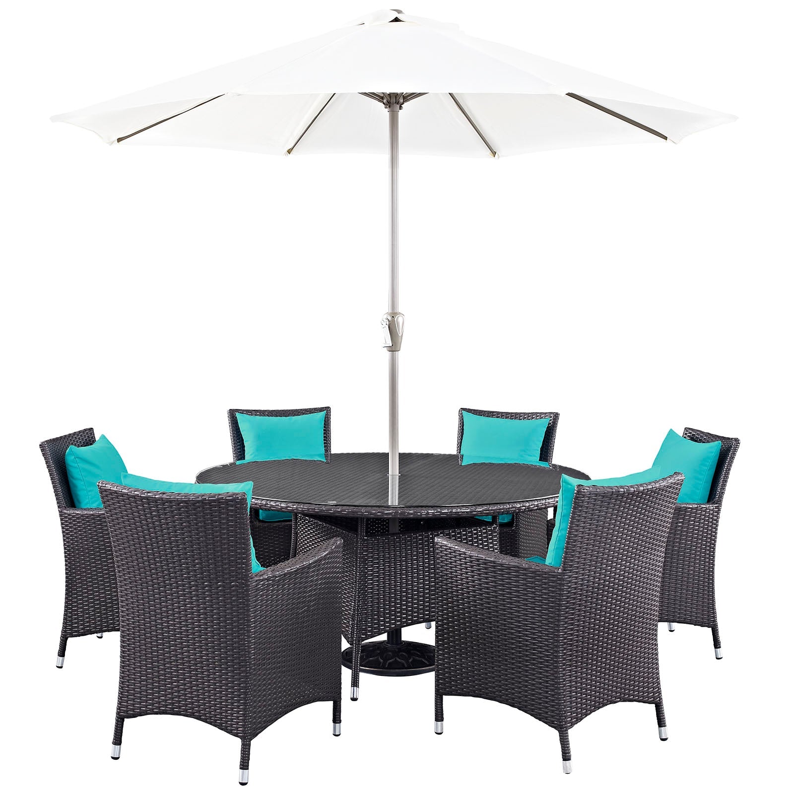 Modway Convene 8 Piece Outdoor Patio Dining Set | Outdoor Dining Set | 
