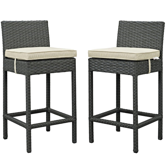 Sojourn 2 Piece Outdoor Patio Sunbrella® Pub Set By Modway - EEI-2195 | Bar Stools | Modishstore