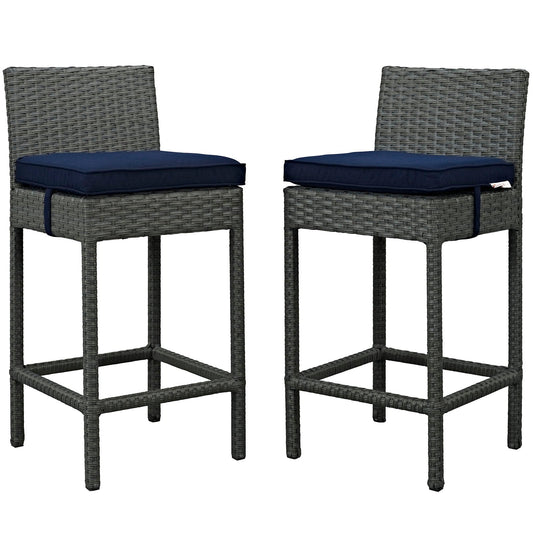 Sojourn 2 Piece Outdoor Patio Sunbrella® Pub Set By Modway - EEI-2195 | Bar Stools | Modishstore - 3
