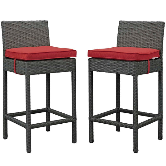 Sojourn 2 Piece Outdoor Patio Sunbrella® Pub Set By Modway - EEI-2195 | Bar Stools | Modishstore - 4