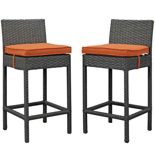 Sojourn 2 Piece Outdoor Patio Sunbrella® Pub Set By Modway - EEI-2195 | Bar Stools | Modishstore - 5