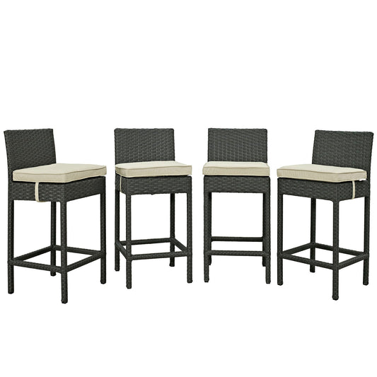 Sojourn 4 Piece Outdoor Patio Sunbrella® Pub Set By Modway - EEI-2196 | Bar Stools | Modishstore