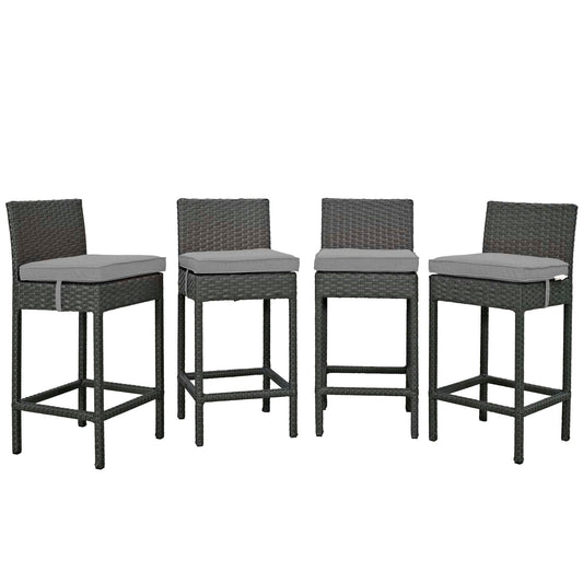 Sojourn 4 Piece Outdoor Patio Sunbrella® Pub Set By Modway - EEI-2196 | Bar Stools | Modishstore - 2