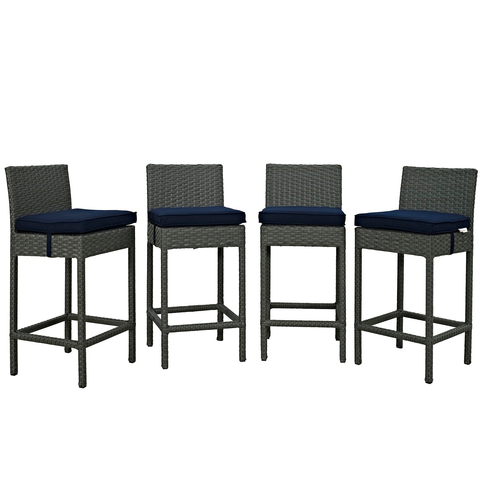 Sojourn 4 Piece Outdoor Patio Sunbrella® Pub Set By Modway - EEI-2196 | Bar Stools | Modishstore - 3