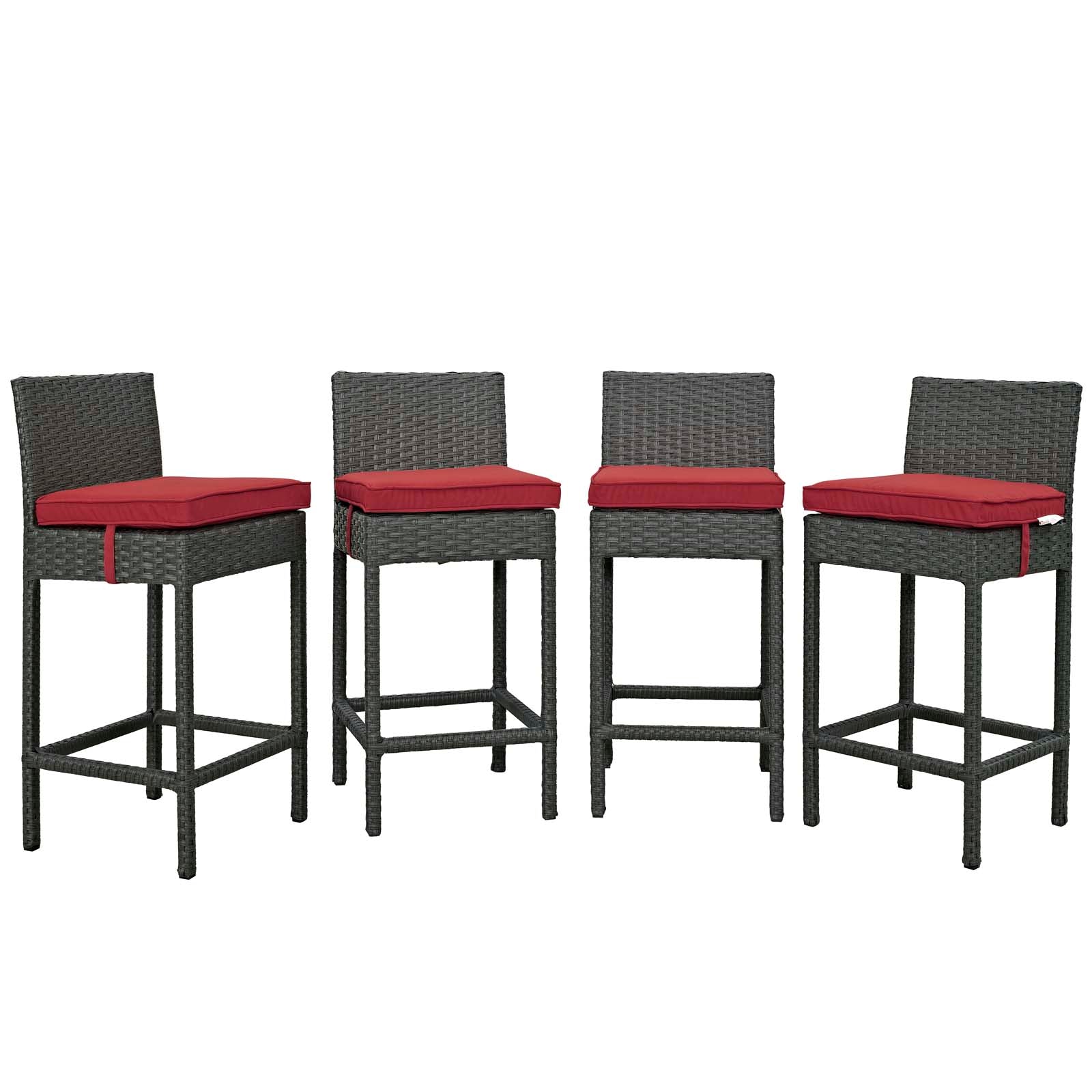 Sojourn 4 Piece Outdoor Patio Sunbrella® Pub Set By Modway - EEI-2196 | Bar Stools | Modishstore - 4