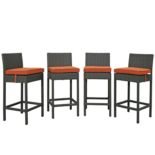 Sojourn 4 Piece Outdoor Patio Sunbrella® Pub Set By Modway - EEI-2196 | Bar Stools | Modishstore - 5