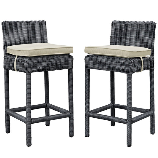 Summon 2 Piece Outdoor Patio Sunbrella® Pub Set By Modway - EEI-2197 | Bar Stools | Modishstore