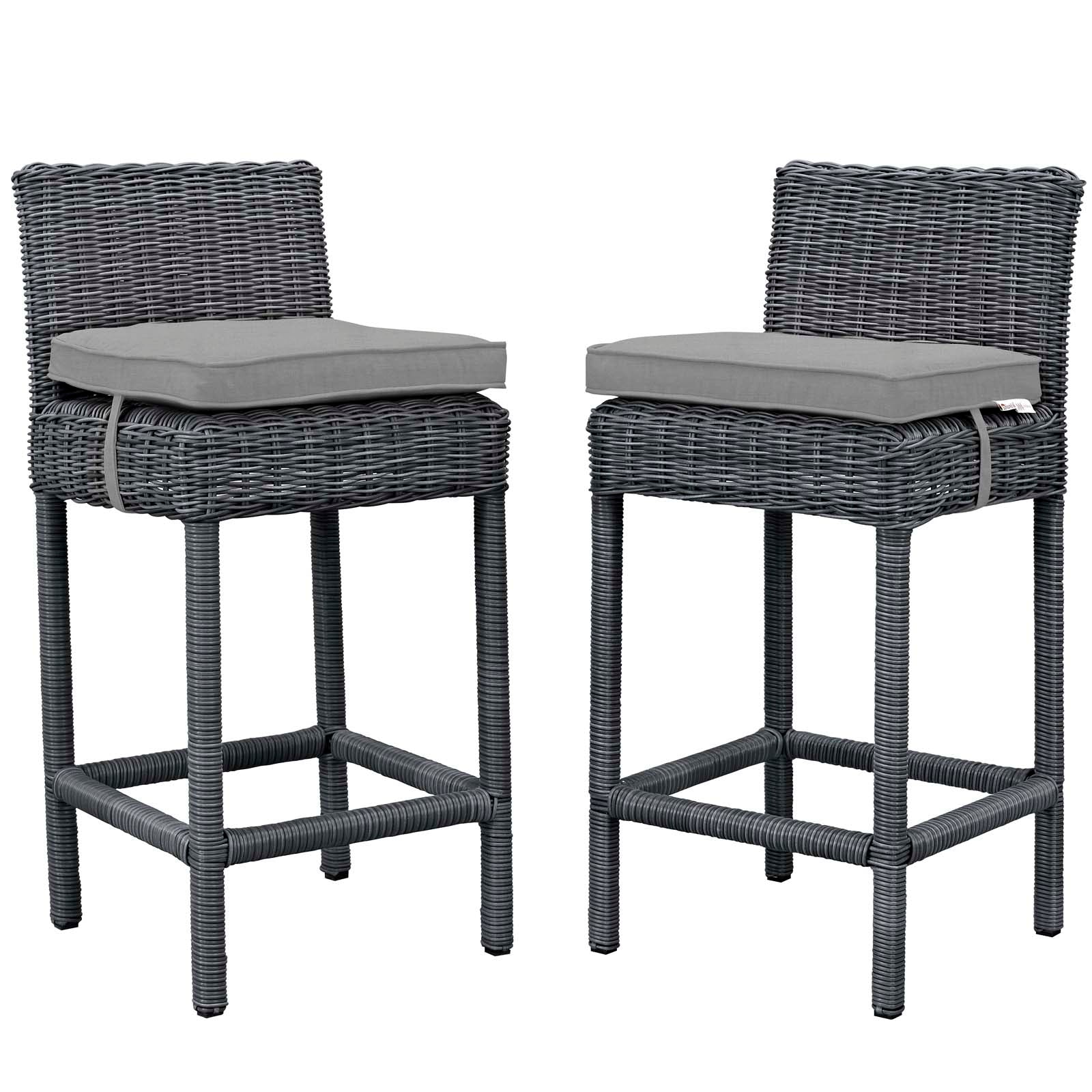 Summon 2 Piece Outdoor Patio Sunbrella® Pub Set By Modway - EEI-2197 | Bar Stools | Modishstore - 2