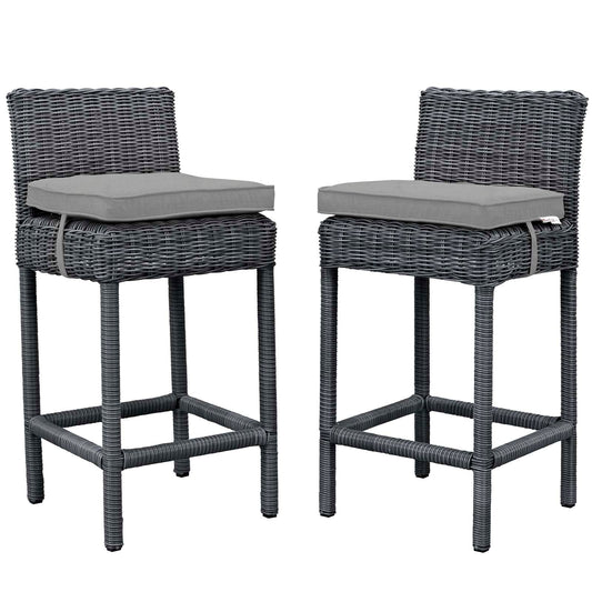 Summon 2 Piece Outdoor Patio Sunbrella® Pub Set By Modway - EEI-2197 | Bar Stools | Modishstore - 2