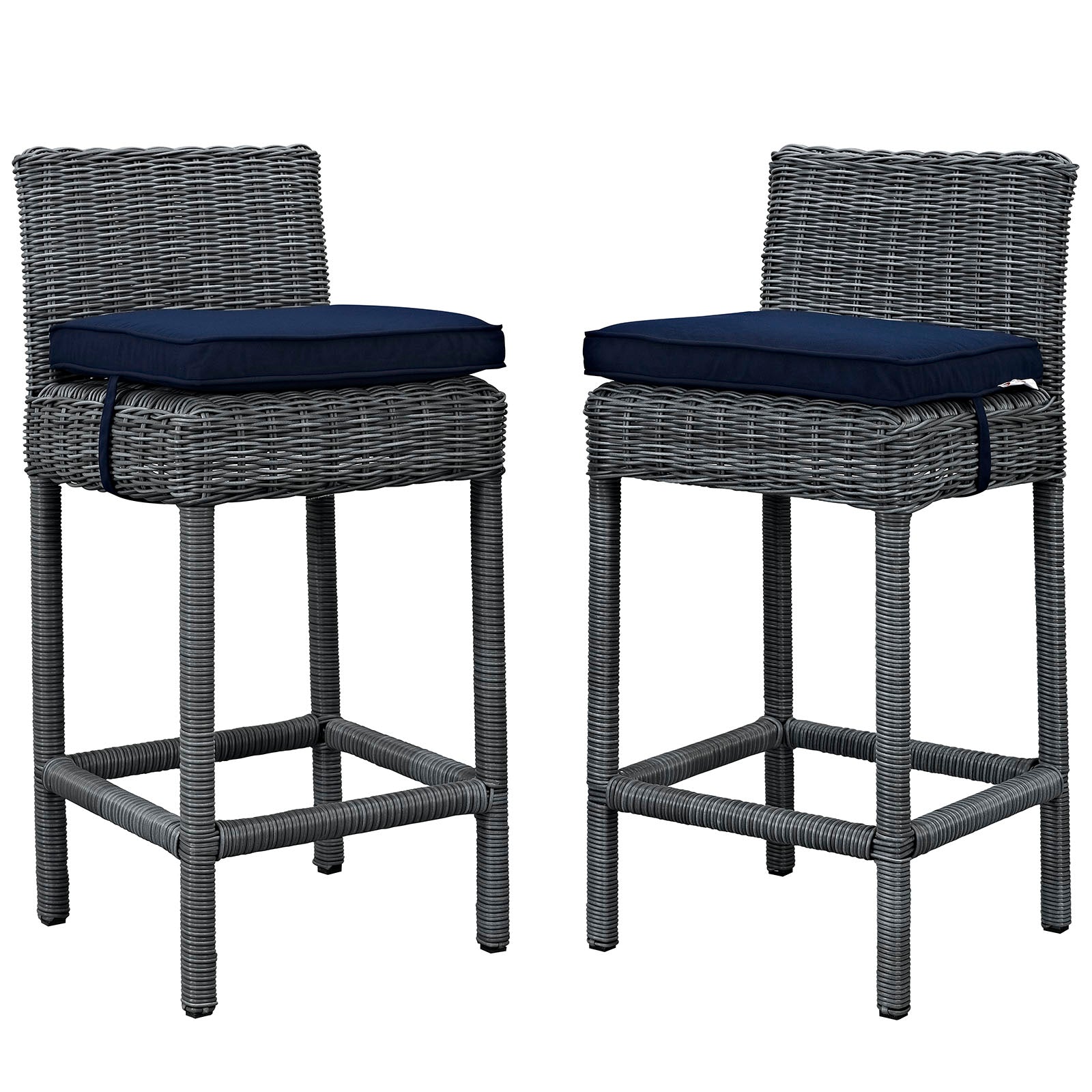 Summon 2 Piece Outdoor Patio Sunbrella® Pub Set By Modway - EEI-2197 | Bar Stools | Modishstore - 3