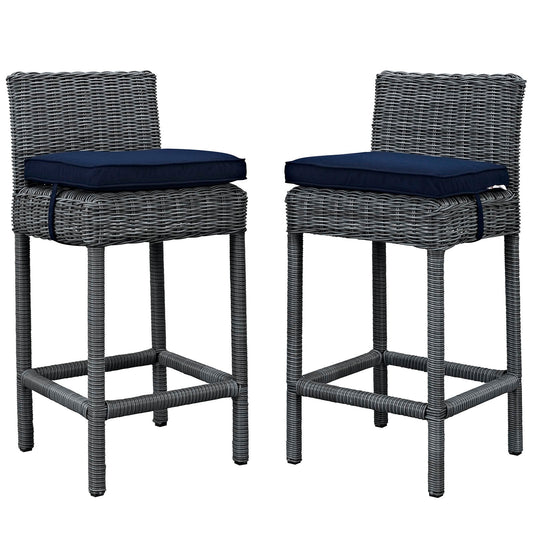 Summon 2 Piece Outdoor Patio Sunbrella® Pub Set By Modway - EEI-2197 | Bar Stools | Modishstore - 3