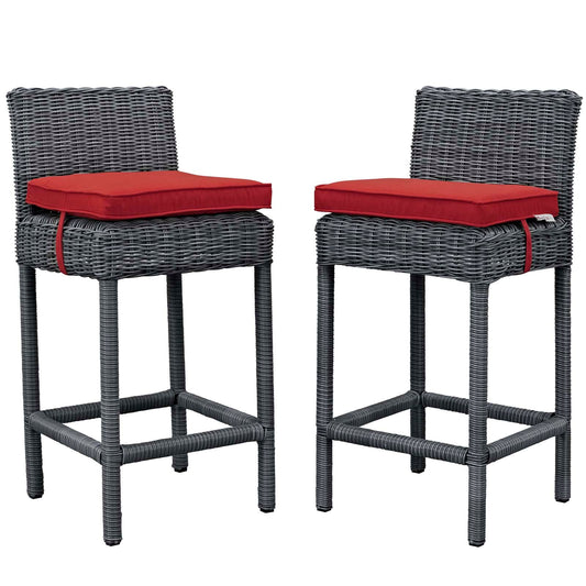 Summon 2 Piece Outdoor Patio Sunbrella® Pub Set By Modway - EEI-2197 | Bar Stools | Modishstore - 4