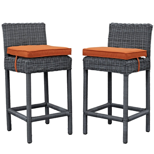 Summon 2 Piece Outdoor Patio Sunbrella® Pub Set By Modway - EEI-2197 | Bar Stools | Modishstore - 5