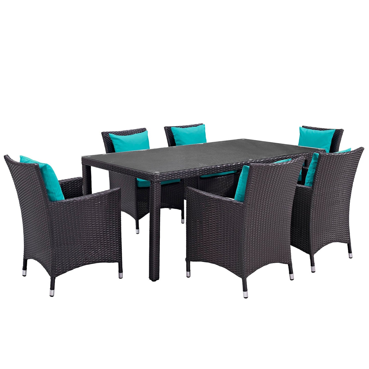 Modway Convene 7 Piece Outdoor Patio Dining Set - EEI-2199 | Outdoor Dining Set | 