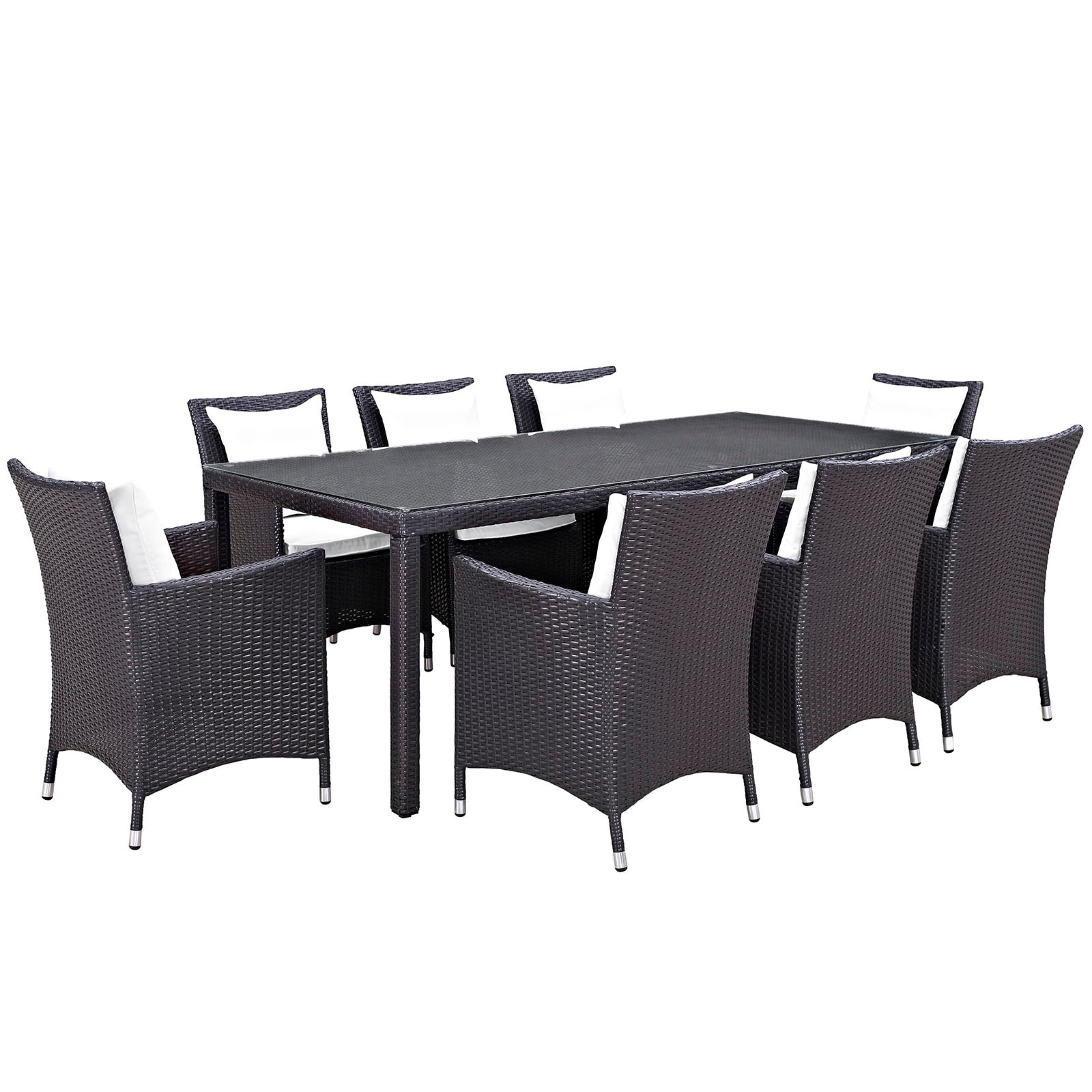 Modway Convene 9 Piece Outdoor Patio Dining Set | Outdoor Dining Set | 