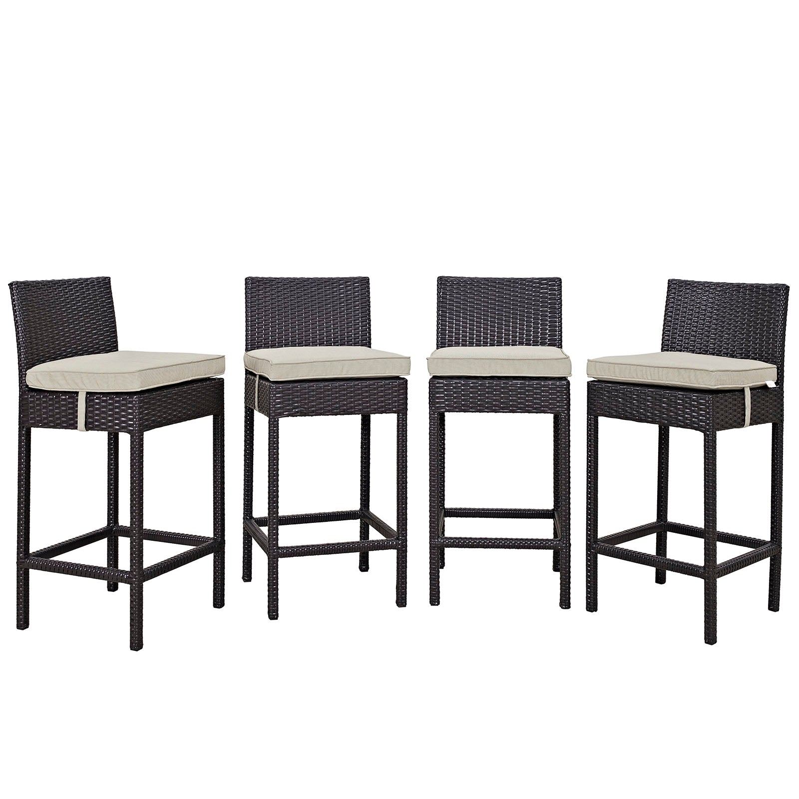 Modway Convene 4 Piece Outdoor Patio Pub Set | Outdoor Chairs | 