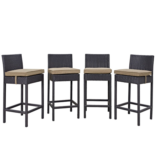 Modway Convene 4 Piece Outdoor Patio Pub Set | Outdoor Chairs | 