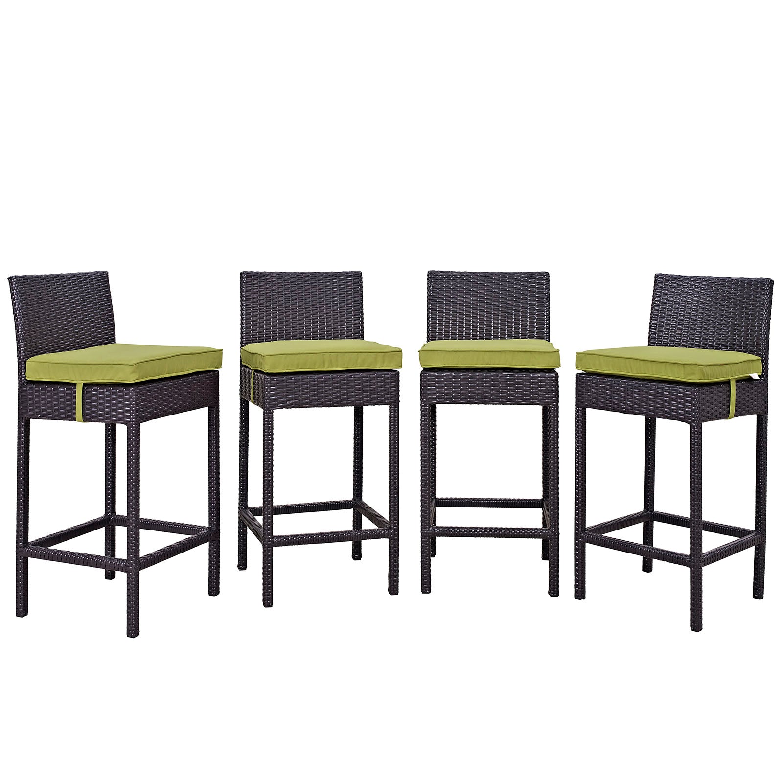 Modway Convene 4 Piece Outdoor Patio Pub Set | Outdoor Chairs | 