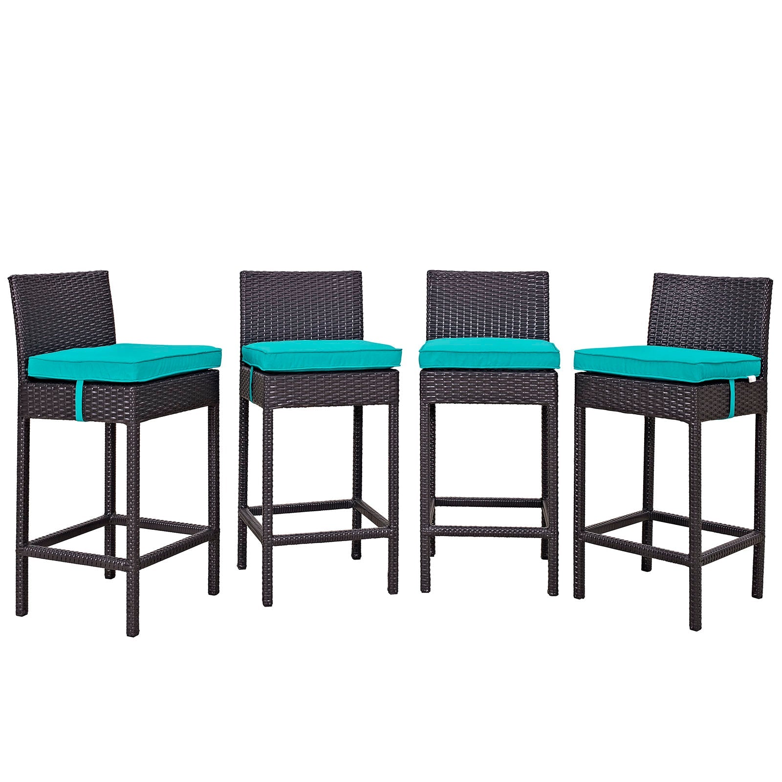 Modway Convene 4 Piece Outdoor Patio Pub Set | Outdoor Chairs | 
