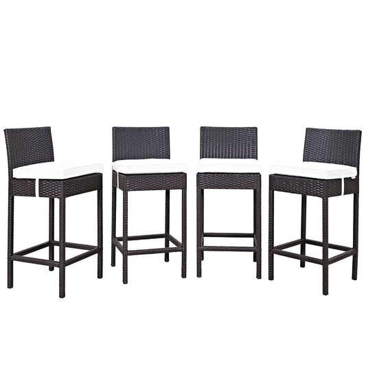 Modway Convene 4 Piece Outdoor Patio Pub Set | Outdoor Chairs | 