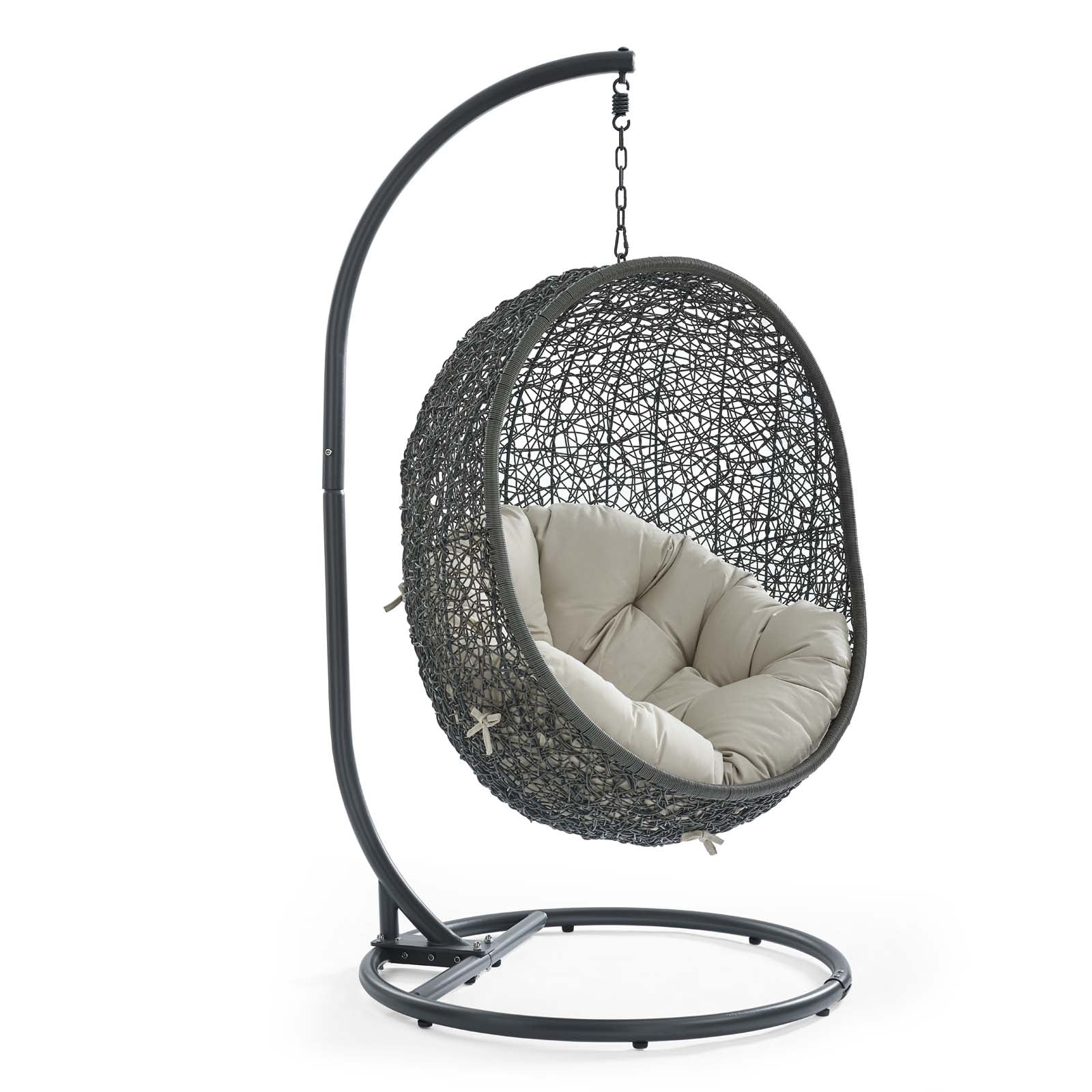 Modway Hide Outdoor Patio Swing Chair With Stand | Outdoor Porch Swings | 6