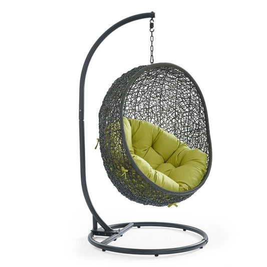 Modway Hide Outdoor Patio Swing Chair With Stand | Outdoor Porch Swings | 