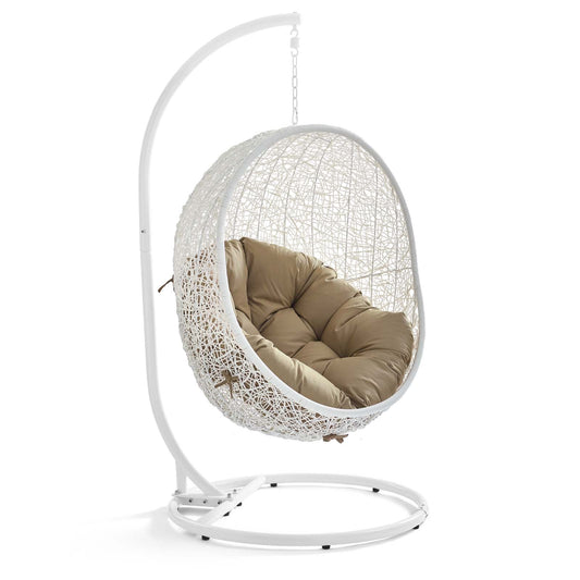 Modway Hide Outdoor Patio Swing Chair With Stand | Outdoor Porch Swings | 