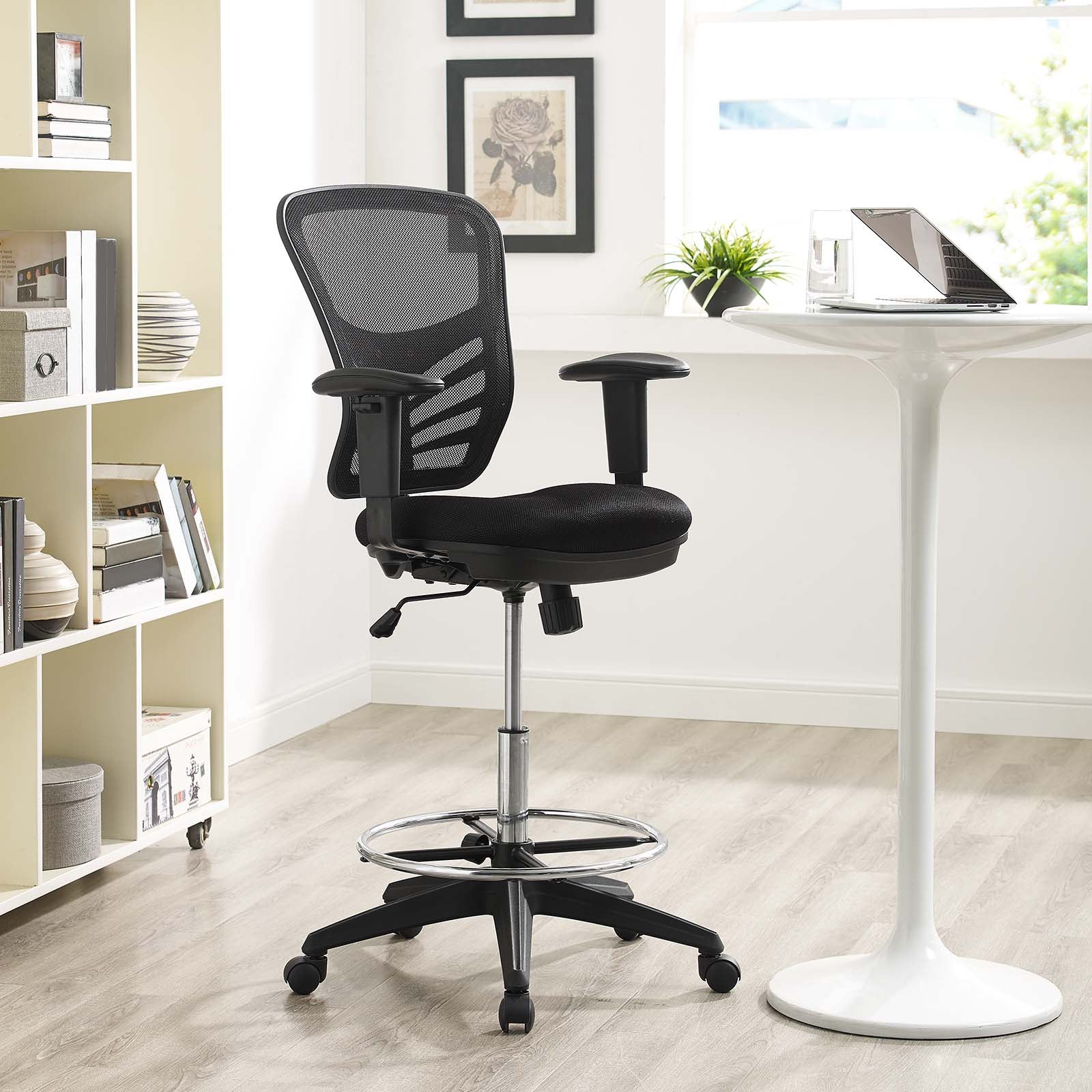 Modway Articulate Drafting Chair - Black | Office Chairs