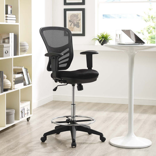 Modway Articulate Drafting Chair - Black | Office Chairs