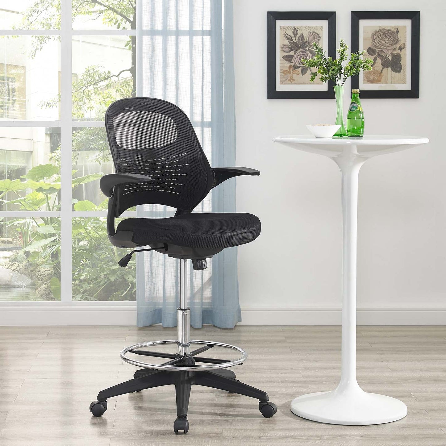 Modway Advance Drafting Chair - Black | Office Chairs