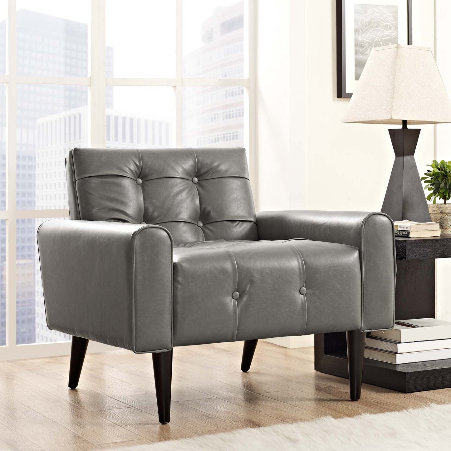 Delve Upholstered Vinyl Accent Chair By Modway - EEI-2327 | Sofas