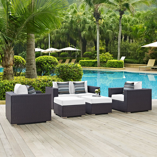 Convene 5 Piece Outdoor Patio Sofa Set By Modway - EEI-2351 | Outdoor Sofas, Loveseats & Sectionals - 6