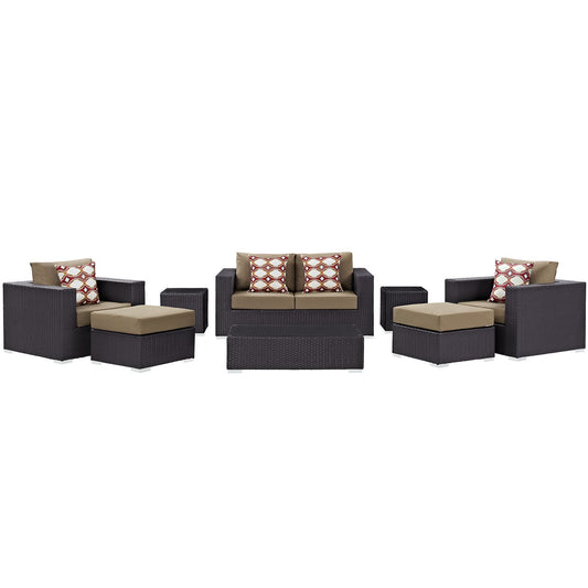 Convene 8 Piece Outdoor Patio Sofa Set By Modway - EEI-2352 | Outdoor Sofas, Loveseats & Sectionals - 2