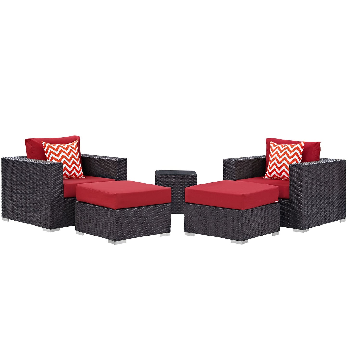 Convene 5 Piece Outdoor Patio Sectional Set By Modway - EEI-2366 | Outdoor Sofas, Loveseats & Sectionals - 5
