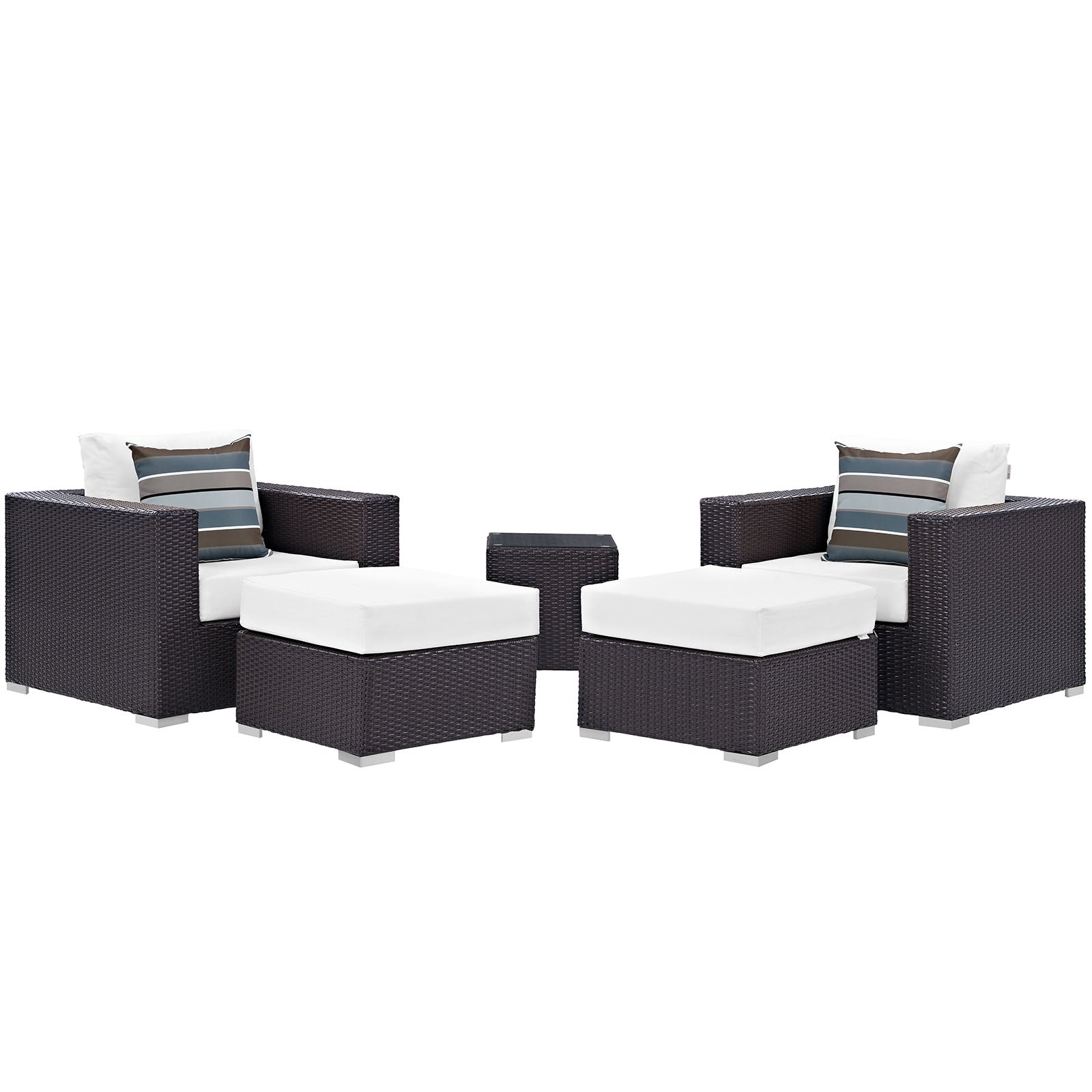 Convene 5 Piece Outdoor Patio Sectional Set By Modway - EEI-2366 | Outdoor Sofas, Loveseats & Sectionals - 7