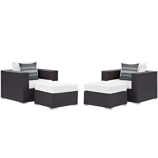 Convene 4 Piece Outdoor Patio Sectional Set By Modway - EEI-2367 | Outdoor Sofas, Loveseats & Sectionals - 7