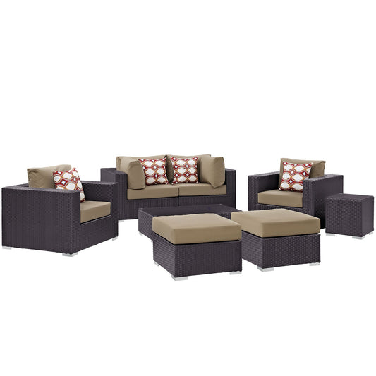 Convene 8 Piece Outdoor Patio Sectional Set By Modway - EEI-2371 | Outdoor Sofas, Loveseats & Sectionals - 2