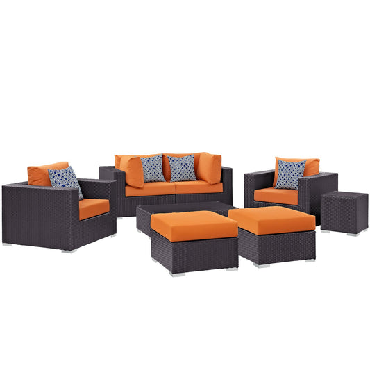 Convene 8 Piece Outdoor Patio Sectional Set By Modway - EEI-2371 | Outdoor Sofas, Loveseats & Sectionals - 3