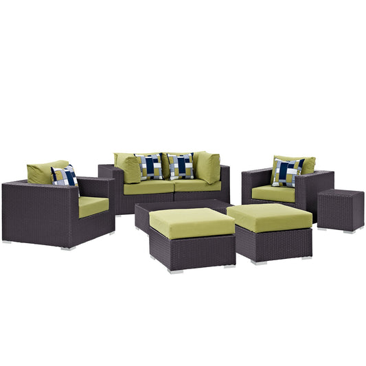 Convene 8 Piece Outdoor Patio Sectional Set By Modway - EEI-2371 | Outdoor Sofas, Loveseats & Sectionals - 4